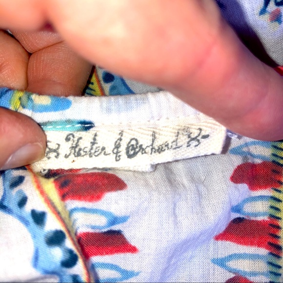 Hester & Orchard Peasant Style 3/4 Sleeve Blouse Size Small Super Cute - Picture 6 of 13